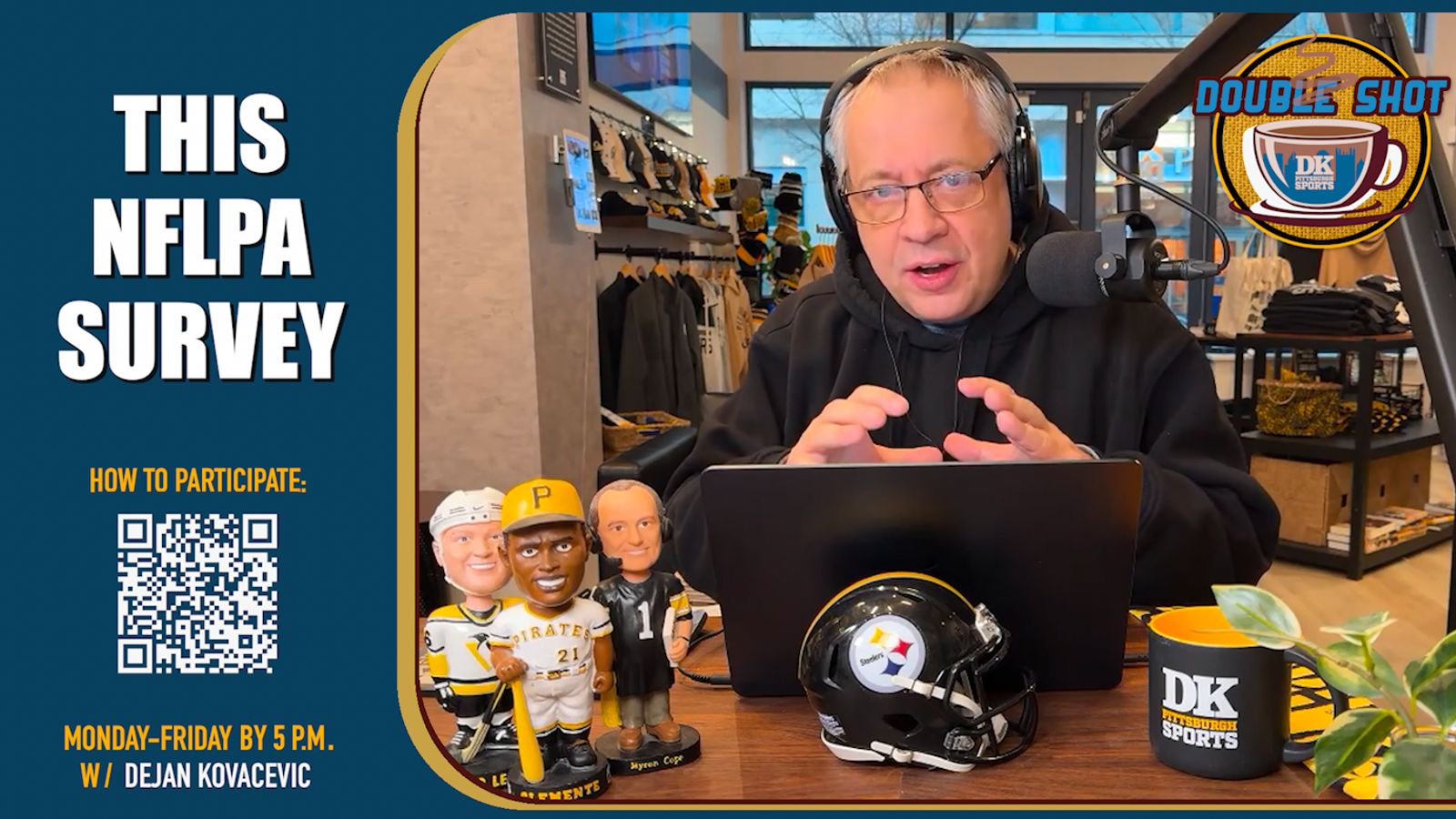 DK's Double Shot of Steelers: This NFLPA survey taken in Downtown (Videos)